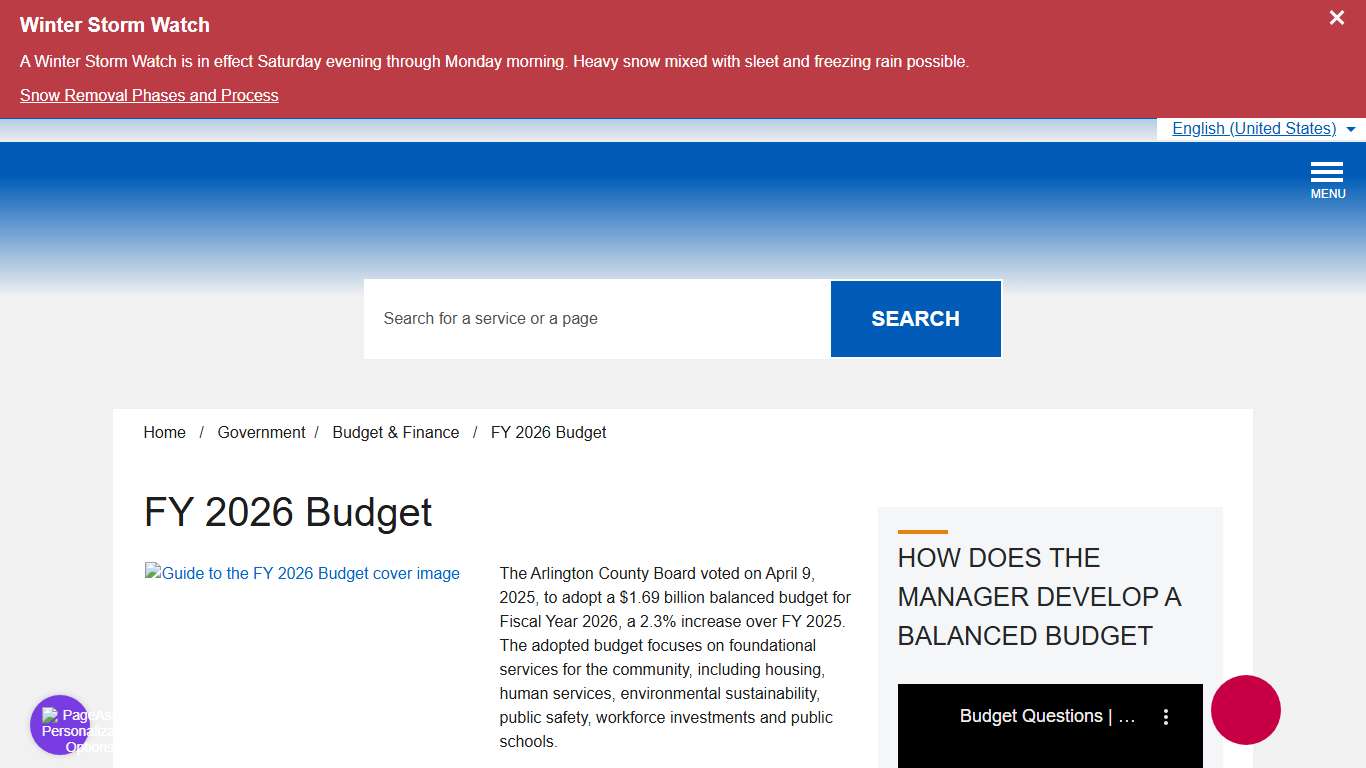 FY 2026 Budget – Official Website of Arlington County Virginia Government